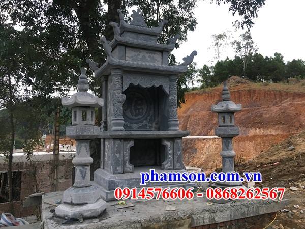 08 Cây hương miếu kỳ đài bàn thờ đá ninh bình nguyên khối thờ sơn thần linh thổ địa cửu trùng ngoài trời đẹp bán tại Quảng Ninh