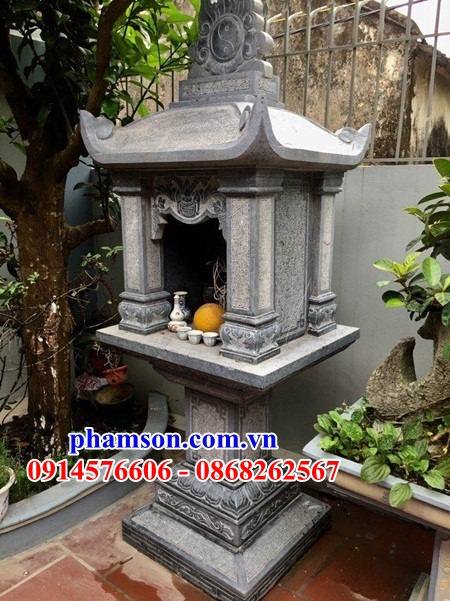 08 Cây hương miếu kỳ đài bàn thờ đá thanh hóa nguyên khối thờ sơn thần linh thổ địa cửu trùng ngoài trời đẹp bán tại Quảng Ninh