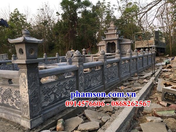 08 Tường hàng rào đình đền chùa miếu nhà thờ từ đường nghĩa trang khu lăng mộ mồ mả gia đình dòng họ tổ tiên bằng đá tự nhiên nguyên khối đẹp bán tại Đà Nẵng