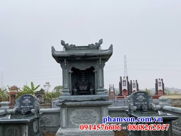 09 Mộ mồ mả cây hương củng lăng kỳ đài đá xanh rêu hiện đại đẹp bán tại Yên Bái