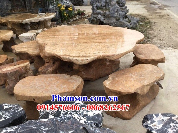 10 Bộ bàn ghế đá vàng đẹp bán tại Nam Định