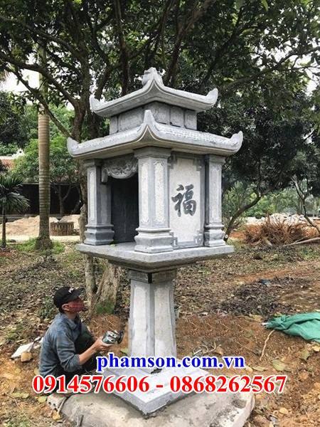 10 Cây hương miếu kỳ đài trang bàn thờ đá ninh bình thờ sơn thần linh thổ địa cửu trùng ngoài trời đẹp bán tại Nam Định thiết kế hiện đại