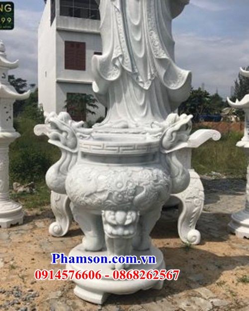 10 Lư đỉnh hương đèn đá trắng nguyên khối đình đền chùa miếu nhà thờ từ đường nghĩa trang khu lăng mộ mồ mả ông bà bố mẹ gia đình dòng họ tổ tiền đẹp bán tại Quảng Bình