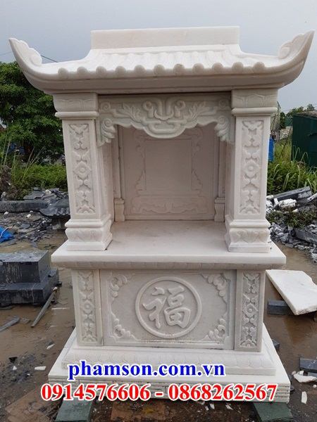 10 Mẫu kỳ đài củng am lầu miếu cây hương lăng bằng đá trắng thờ chung nghĩa trang khu lăng mộ mồ mả gia đình dòng họ ông bà bố mẹ đẹp bán tại Tuyên Quang