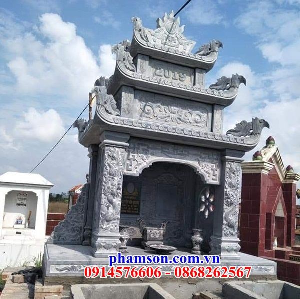 10 Mẫu kỳ đài củng am lầu miếu cây hương lăng bằng đá xanh thờ chung nghĩa trang khu lăng mộ mồ mả gia đình dòng họ ông bà bố mẹ đẹp bán tại Tuyên Quang