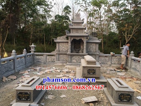 11 Hàng rào tường bao lan can đá ninh bình cao cấp đình đền chùa miếu nhà thờ từ đường nghĩa trang khu lăng mộ mồ mả gia đình dòng họ tổ tiên đẹp bán tại Bình Định