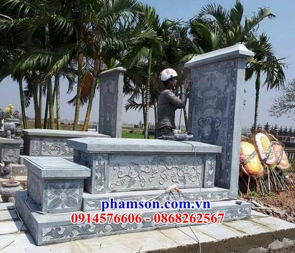 12 Mộ đá ninh bình khu lăng nghĩa trang mồ mả gia đình ông bà bố mẹ ba má cất giữ để tro hài cốt công giáo đạo thiên chúa đẹp bán tại Tây Ninh