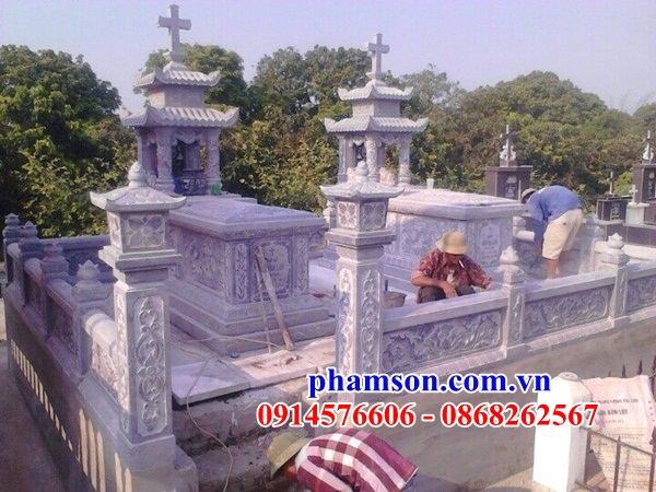 12 Mộ đá tự nhiên nguyên khối khu lăng nghĩa trang mồ mả gia đình ông bà bố mẹ ba má cất giữ để tro hài cốt công giáo đạo thiên chúa đẹp bán tại Tây Ninh