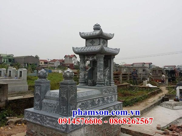14 Mộ mồ mả đá ninh bình hai mái ông bà bố mẹ dòng họ gia đình đẹp bán tại Lạng Sơn