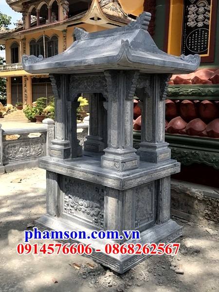 15 Bàn đá tự nhiên nguyên khối thờ ngoài trời sơn thần linh thổ địa cửu trùng ông thiên có mái che đẹp bán tại Lào Cai