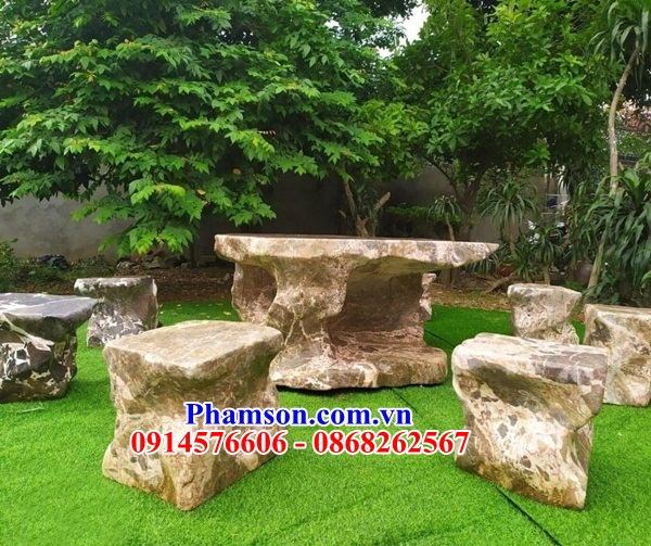15 Mẫu bàn ghế đá hiện đại đẹp đặt sân vườn biệt thự nhà tư gia bán đắk lắk