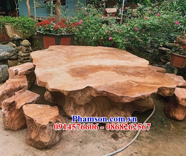 15 Mẫu bàn ghế đá nguyên khối hiện đại đẹp đặt sân vườn biệt thự nhà tư gia bán đắk lắk