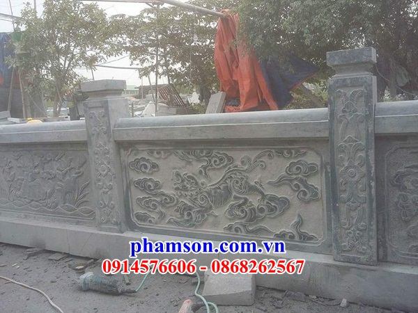 15 Tường bao hàng rào lan can đá thanh hóa nguyên khối lắp đình đền chùa miếu nhà thờ từ đường nghĩa trang khu lăng mộ mồ mả gia đình dòng họ ông bà bố mẹ ba má đẹp bán tại Bình Thuận