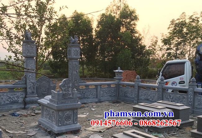 15 Tường bao hàng rào lan can đá xanh nguyên khối lắp đình đền chùa miếu nhà thờ từ đường nghĩa trang khu lăng mộ mồ mả gia đình dòng họ ông bà bố mẹ ba má đẹp bán tại Bình Thuận