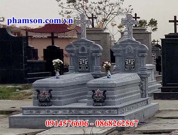 17 Mộ đá ninh bình khu lăng mộ nghĩa trang mồ mả cất để hũ tro hài cốt ông bà bố mẹ ba má công giáo đạo thiên chúa đẹp bán tại TP Hồ Chí Minh