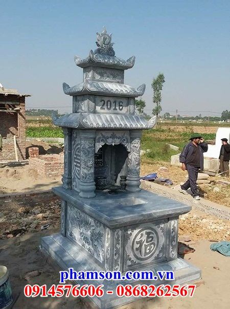 17 Mộ mồ mả gia đình dòng họ ông bà bố mẹ ba mái bằng đá thanh hóa đẹp bán tại Quảng Bình