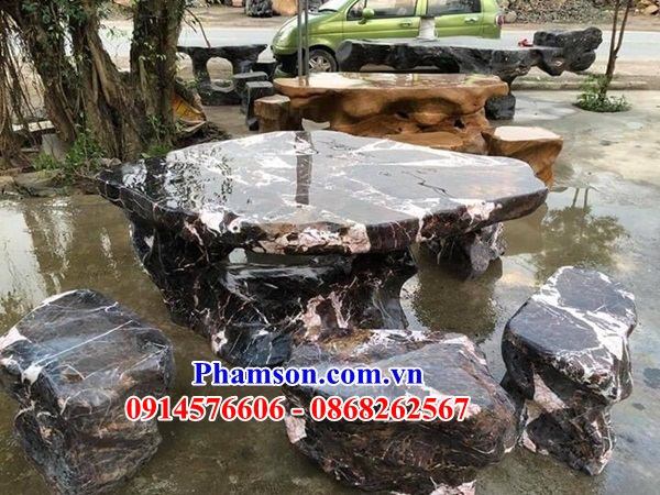18 Bàn ghế đá ninh nình nguyên khối hiện đại Ninh Thuận