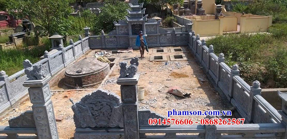 18 Khu lăng mộ mồ mả đá xanh cao cấp đẹp cất giữ để đựng hũ hộp tro hài cốt bán Phú Yên