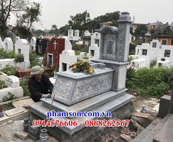 19 Mộ đá ninh bình nghĩa trang khu lăng mồ mả cất giữ để hũ tro hài cốt gia đình dòng họ ông bà bố mẹ ba má công giáo đạo thiên chúa đẹp bán tại Gia Lai