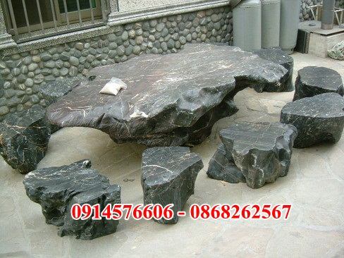 20 Mẫu bộ bàn ghế đá tự nhiên sân vườn biệt thự nhà tư gia tiểu cảnh đẹp bán Phú Yên