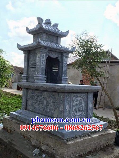 20 Mộ mồ mả đá hai mái gia đình dòng họ ông bà bố mẹ đẹp bán tại Nam Định