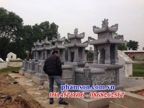 20 Mộ mồ mả đá thanh hóa hai mái gia đình dòng họ ông bà bố mẹ đẹp bán tại Nam Định