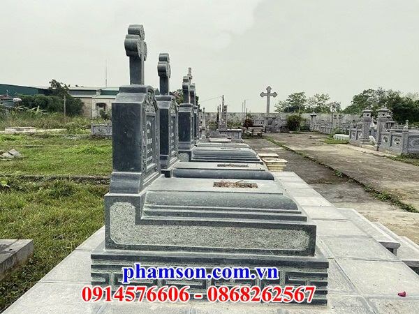 21 Mộ đá ninh bình nghĩa trang khu lăng cất giữ để hũ tro hài cốt gia đình dòng họ ông bà bố mẹ ba má công giáo đạo thiên chúa đẹp bán tại kon tum