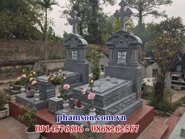 21 Mộ đá tự nhiên nguyên khối nghĩa trang khu lăng cất giữ để hũ tro hài cốt gia đình dòng họ ông bà bố mẹ ba má công giáo đạo thiên chúa đẹp bán tại kon tum
