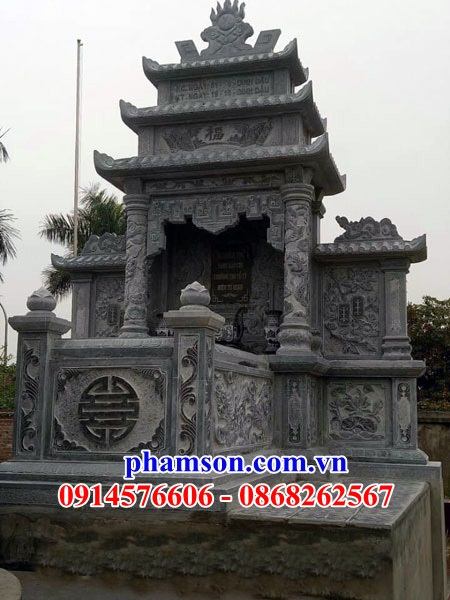 22 Mẫu mộ mồ mả gia đình dòng họ bố mẹ ba mái bằng đá ninh bình đẹp bán tại Đà Nẵng