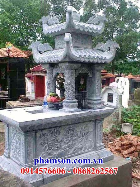 24 Mộ mồ mả đá thanh hóa hai mái gia đình ông bà bố mẹ dòng họ đẹp bán tại Phú Thọ