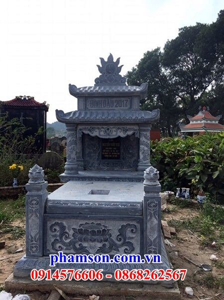 26 Mộ mồ mả đá hai mái ông bà bố mẹ gia đình dòng họ bán tại Tuyên Quang