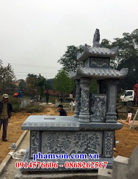 26 Mộ mồ mả đá ninh bình hai mái ông bà bố mẹ gia đình dòng họ bán tại Tuyên Quang