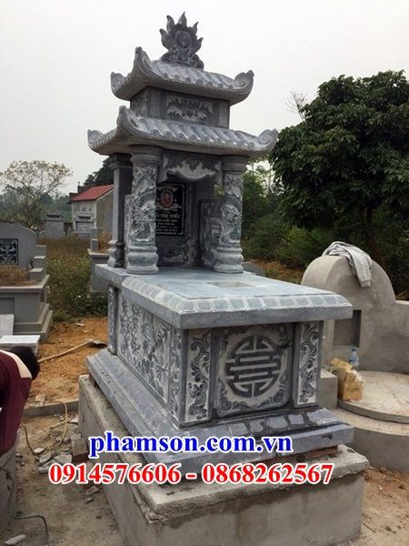 26 Mộ mồ mả đá thanh hóa hai mái ông bà bố mẹ gia đình dòng họ bán tại Tuyên Quang