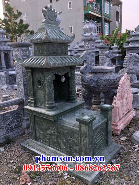 26 Mộ mồ mả đá xanh hai mái ông bà bố mẹ gia đình dòng họ bán tại Tuyên Quang