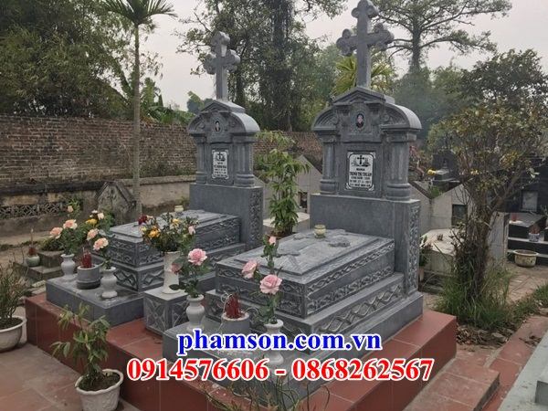 27 Mộ đá tự nhiên nguyên khối nghĩa trang khu lăng mồ mả cất giữ để hũ tro hài cốt gia đình dòng họ ông bà bố mẹ ba má công giáo đạo thiên chúa đẹp bán tại Quảng Ngãi