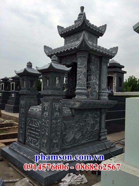 27 Mộ mồ mả đá thanh hóa đẹp hai mái gia đình dòng họ ông bà bố mẹ bán tại Lào Cai