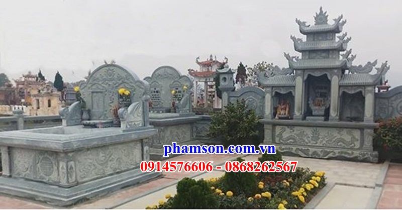 30 Hình ảnh lăng thờ bằng đá xanh rêu thiết kế hiện đại tại Cao Bằng