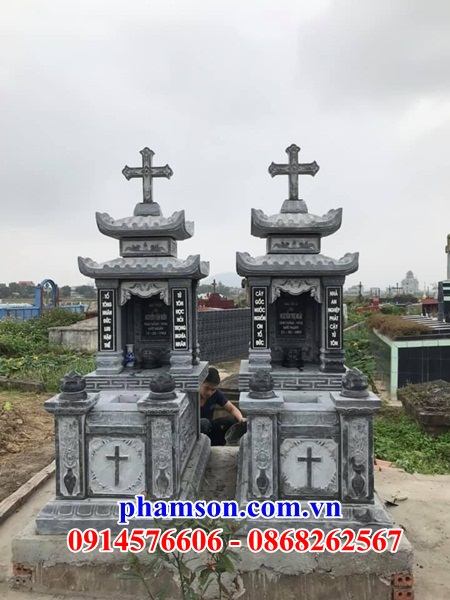 30 Mộ đá thanh hóa nghĩa trang khu lăng mồ mả cất giữ để hũ tro hài cốt gia đình dòng họ ông bà bố mẹ ba má công giáo đạo thiên chúa đẹp bán tại Thừa Thiên Huế