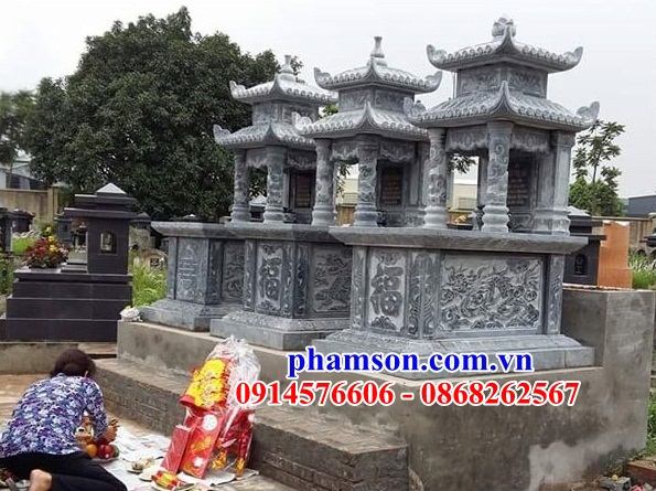36 Mộ mồ mả đá ninh bình hai mái ông bà bố mẹ gia đình dòng họ đẹp bán tại Quảng Bình