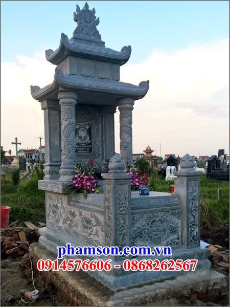 36 Mộ mồ mả đá thanh hóa hai mái ông bà bố mẹ gia đình dòng họ đẹp bán tại Quảng Bình