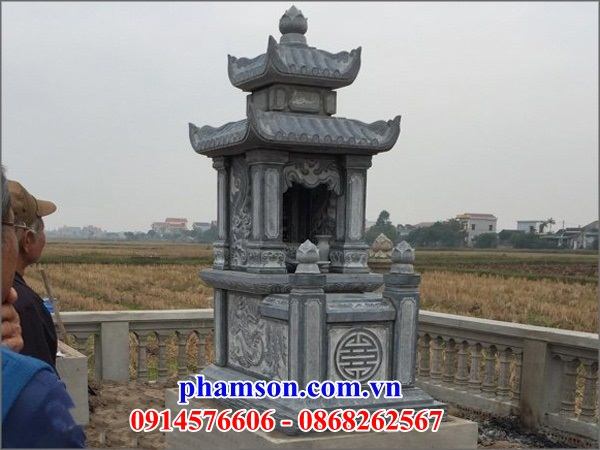 36 Mộ mồ mả đá tự nhiên nguyên khối hai mái ông bà bố mẹ gia đình dòng họ đẹp bán tại Quảng Bình