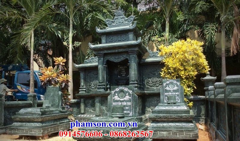 38 Lăng thờ chung khu lăng mộ bằng đá xanh rêu chạm khắc hoa văn tinh xảo tại Phú Yên