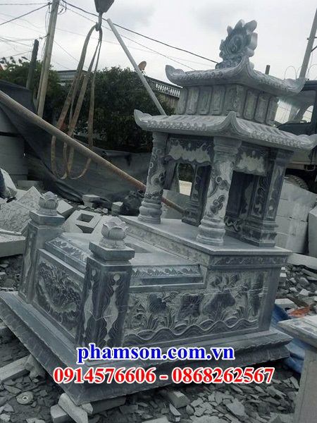 38 Mộ mồ mả đá xanh hai mái gia đình ông bà bố mẹ ba má bán tại Thừa Thiên Huế