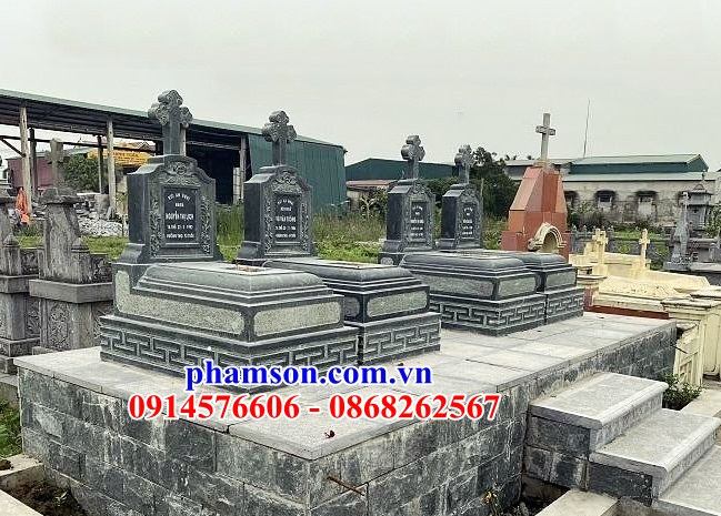39 Mẫu mộ đá ninh bình nghĩa trang khu lăng mồ mả cất giữ để tro hài cốt gia đình dòng họ ông bà bố mẹ ba má công giáo đạo thiên chúa đẹp bán tại Sơn La