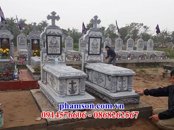 39 Mẫu mộ đá tự nhiên nguyên khối nghĩa trang khu lăng mồ mả cất giữ để tro hài cốt gia đình dòng họ ông bà bố mẹ ba má công giáo đạo thiên chúa đẹp bán tại Sơn La