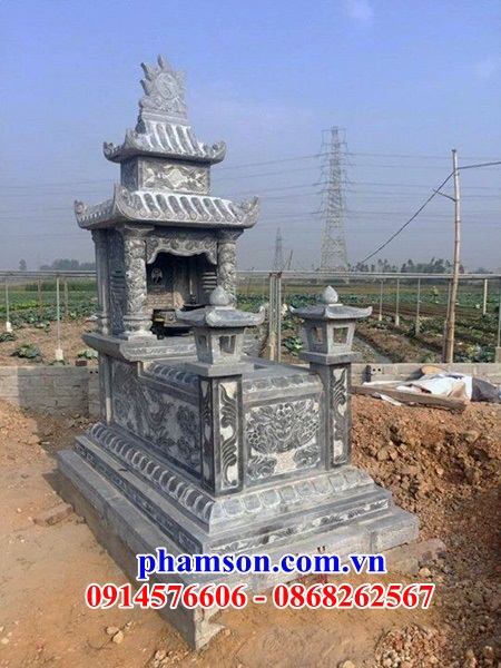 39 Mộ mồ mả đá hai mái gia đình dòng họ ông bà bố mẹ đẹp bán tại Đà Nẵng