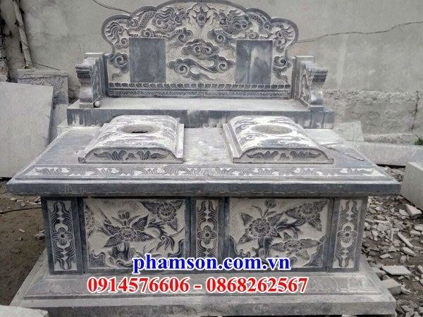 40 Mẫu mộ mồ mả đá tự nhiên nguyên khối đôi hai ba bốn ngôi liền nhau cất giữ để đựng hũ tro hài cốt gia đình dòng họ ông bà bố mẹ ba má đẹp bán tại Bình Thuận
