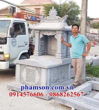46 Mộ mồ mả một mái bằng đá cất giữ đựng hũ tro hài cốt gia đình dòng họ ông bà bố mẹ ba má đẹp bán Ninh Thuận