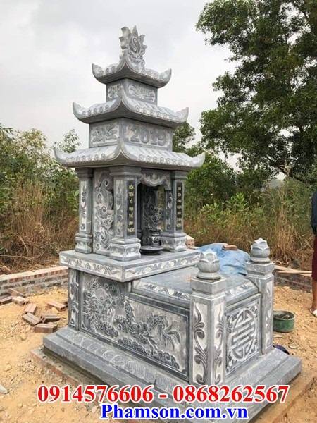 48 Mộ mồ mả cất giữ để hũ hộp đựng tro hài cốt ba mái bằng đá nguyên khối đẹp bán tại Kiên Giang