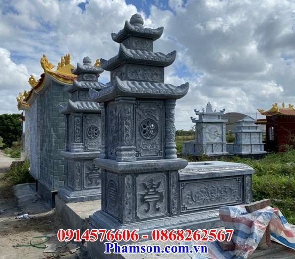 48 Mộ mồ mả cất giữ để hũ hộp đựng tro hài cốt ba mái bằng đá tự nhiên đẹp bán tại Kiên Giang